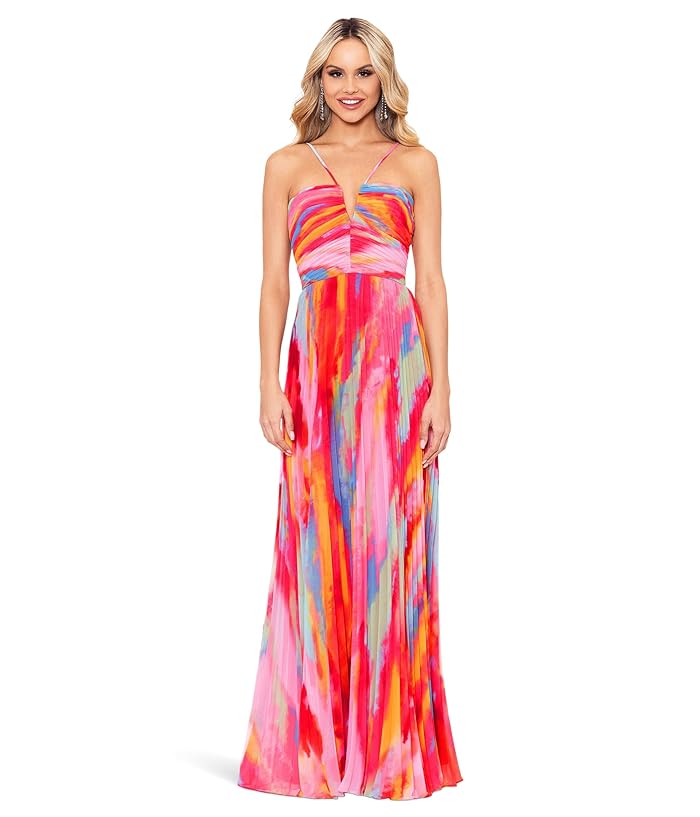 XSCAPE Long High Multi Chifon Print Strap | Zappos.com